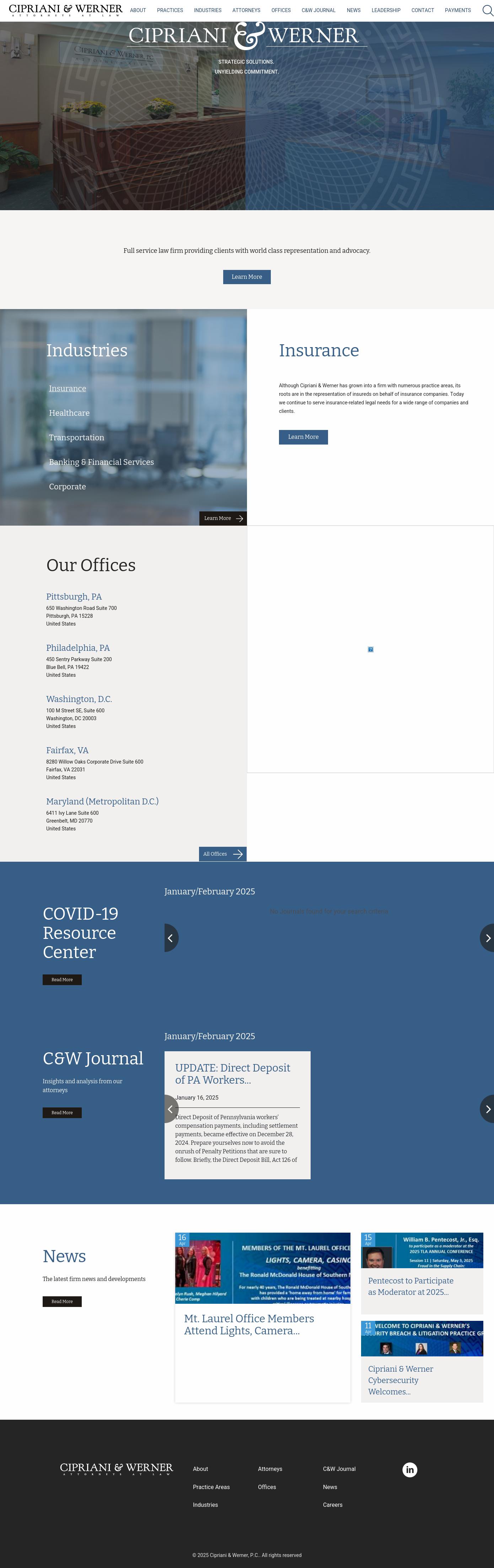 Cipriani & Werner, P.C. - Mt. Laurel NJ Lawyers