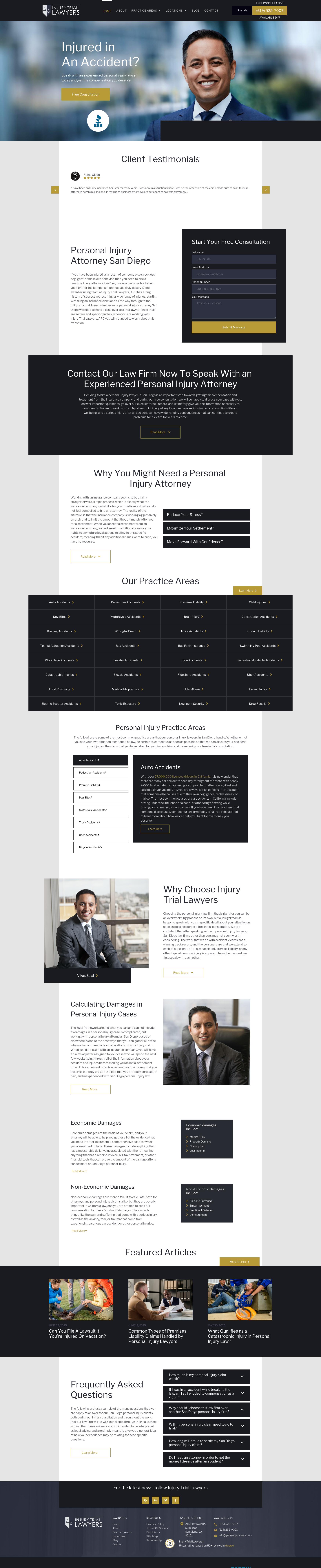 Injury Trial Lawyers - San Diego CA Lawyers