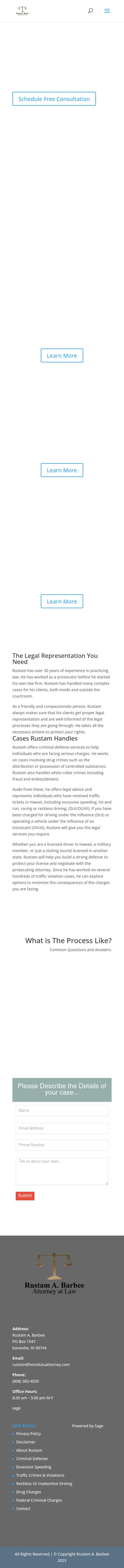 Rustam A. Barbee - Honolulu HI Lawyers